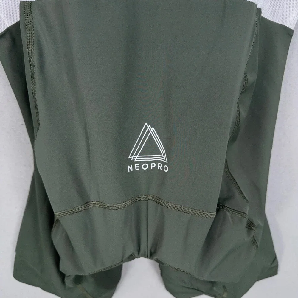 NeoPro Cycling Bib Shorts Mens 4XL Green Solid Padded Road Bike Athleisure